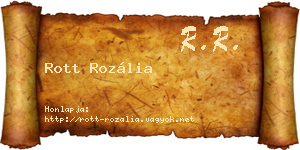 Rott Rozália névjegykártya
